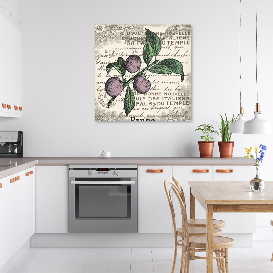 Emaga Obraz na płótnie, Śliwka vintage - 30x30